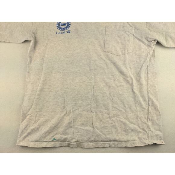 Mens Indianapolis UAW Auto Union Local 98 T Shirt Size M White 2 Sided - Picture 4 of 12